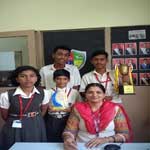 Medal winners with In-Charge Mrs. Puja Kulkarni 2017-18