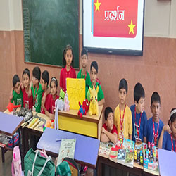Std III Marathi Activity Exhibition in the class 2025-26